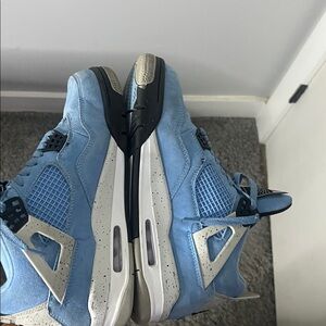 Blue and White Sneakers